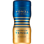Мастурбатор золотисто-синий Tenga Premium Dual Sensation Cup.