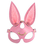 Розовая гламурная БДСМ маска с ушами зайчика Sitabella