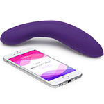 Фиолетовый вибратор We-Vibe Rave и телефон с приложением для управления на дистанции