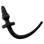 Фото черной анальной пробки с собачьим хвостом Easytoys Dog Tail Plug Curvy