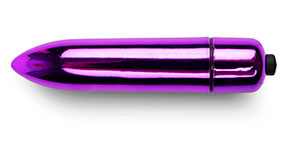 Металлическая вибропуля фиолетового цвета