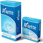 Голубая упаковка кондомов с продлевающим эффектом Arlette Longer №3