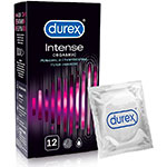 Черная упаковка с презервативами Durex Intense Orgasmic с точечной поверхностью