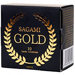 Изображение коллекционных золотистых презервативов Sagami Gold