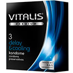 Фото коробочки презервативов с анестетиком Vitalis Delay&Cooling