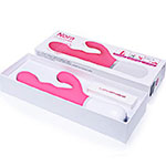 Розовый женский вагинально-клиторальный вибратор Lovense Nora в коробке
