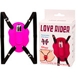 Фото коробки и стимулятора-бабочки на черных ремешках от Baile модели Love Rider